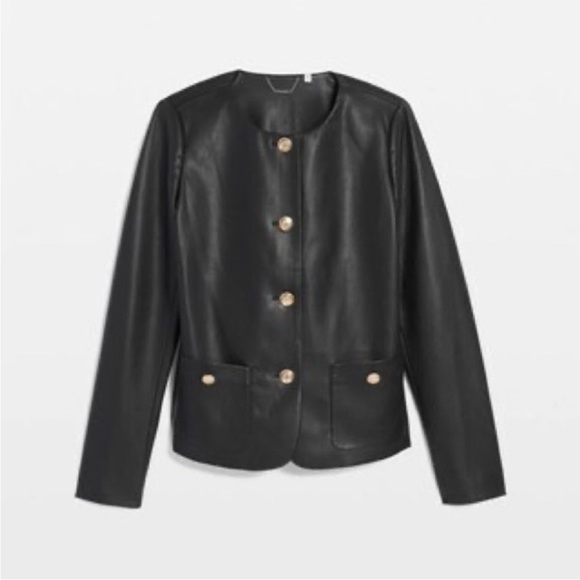 Black Faux Leather Jacket